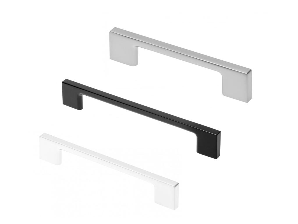 ragg gtv.png MANIGLIETTA MOBILE UZ 819 L INTERASSE 160 mm.194x28h VARIE FINITURE | GTV - immagine 1